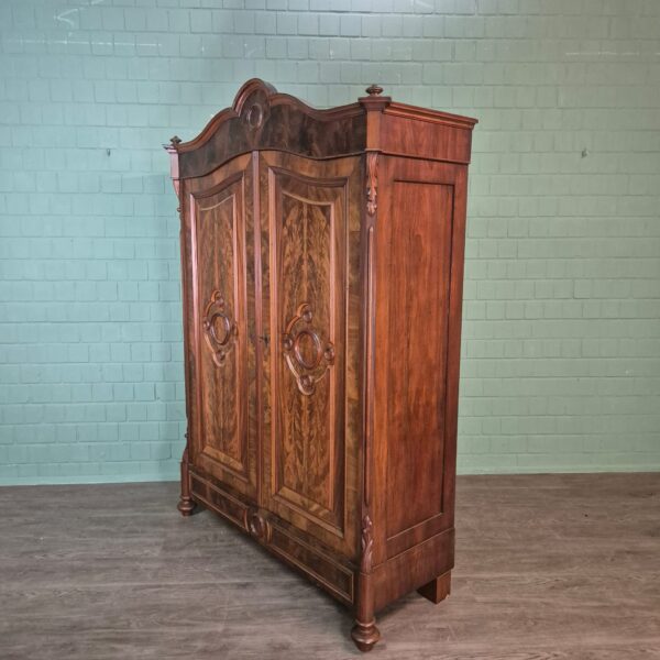 Kast Kledingkast Louis Philippe 1860 Noten - Afbeelding 4