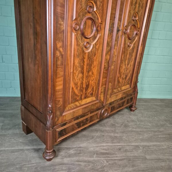 Kast Kledingkast Louis Philippe 1860 Noten - Afbeelding 7