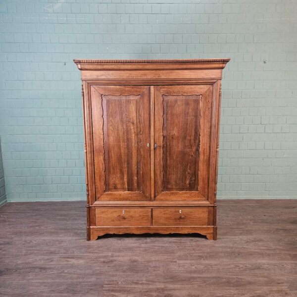 Kast Kledingkast Gründerzeit 1880 Eiken - Afbeelding 3