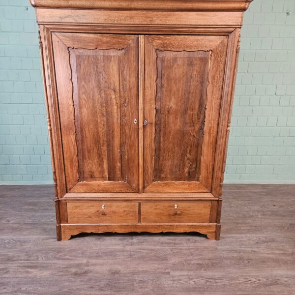 Kast Kledingkast Gründerzeit 1880 Eiken - Afbeelding 4