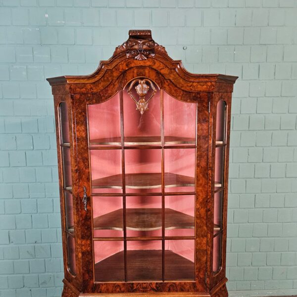 Vitrine Hoekkast Noten 1,04 m Neo-barok - Afbeelding 5