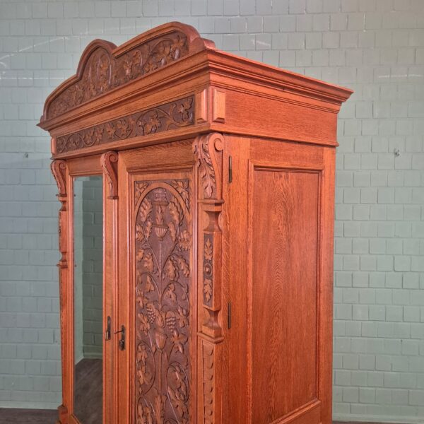 Kast Kledingkast Jugendstil 1910 Eiken - Afbeelding 10