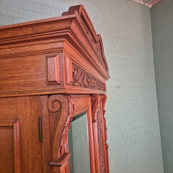 Kast Kledingkast Jugendstil 1910 Eiken - Afbeelding 6