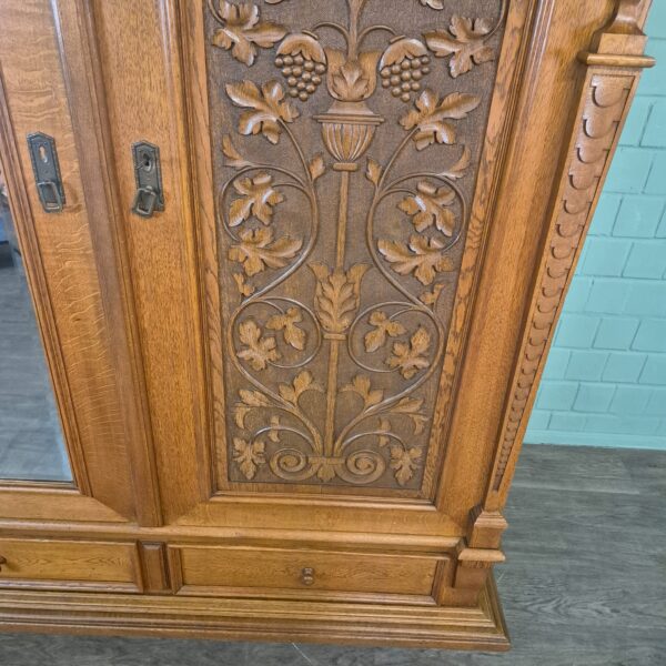 Kast Kledingkast Jugendstil 1910 Eiken - Afbeelding 14
