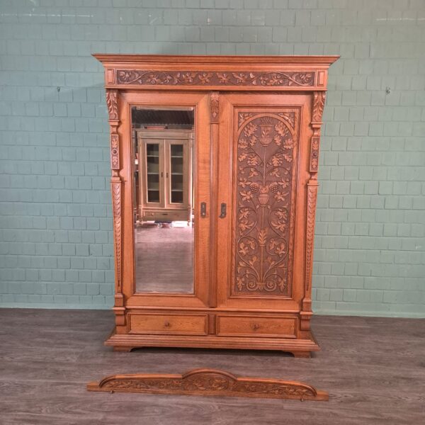 Kast Kledingkast Jugendstil 1910 Eiken - Afbeelding 20