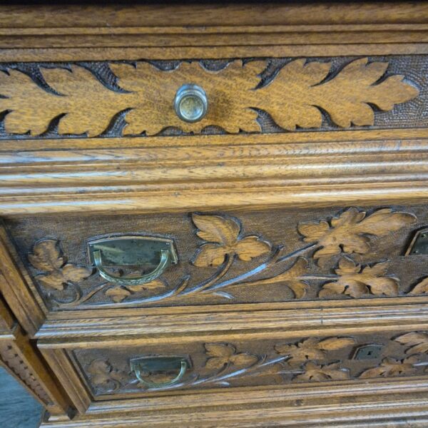 Wascommode Jugendstil 1910 Eiken - Afbeelding 13