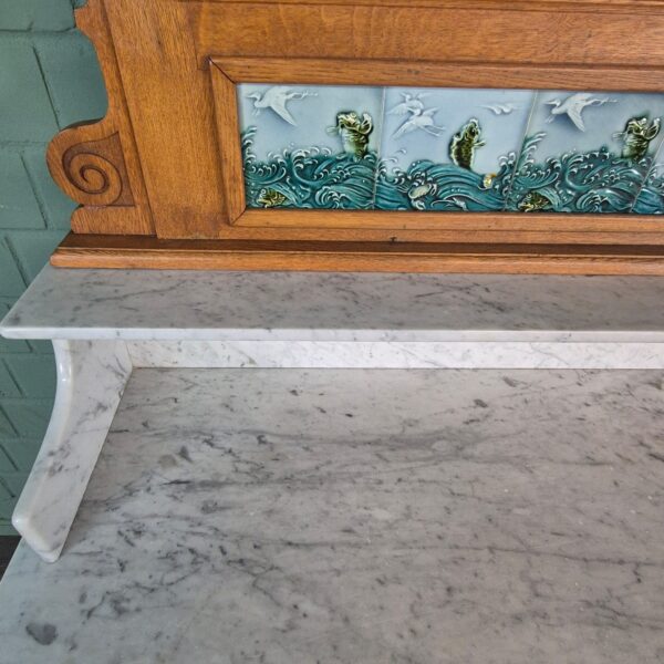 Wascommode Jugendstil 1910 Eiken - Afbeelding 18