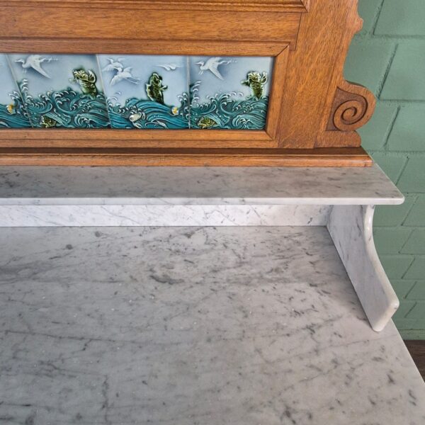Wascommode Jugendstil 1910 Eiken - Afbeelding 19