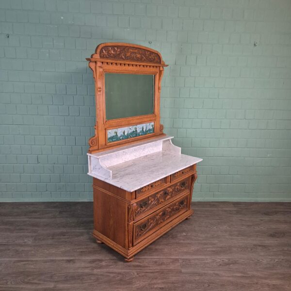 Wascommode Jugendstil 1910 Eiken