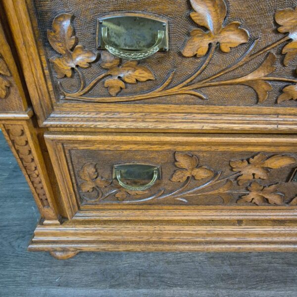 Wascommode Jugendstil 1910 Eiken - Afbeelding 12