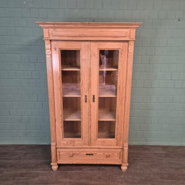Vitrine Boekenkast Jugendstil 1900 Grenen - Afbeelding 3