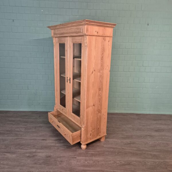 Vitrine Boekenkast Jugendstil 1900 Grenen - Afbeelding 9