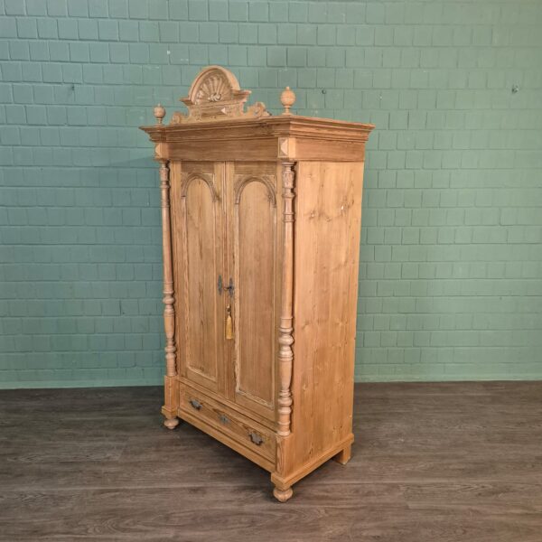 Kledingkast Kast Gründerzeit 1880 Grenen - Afbeelding 4