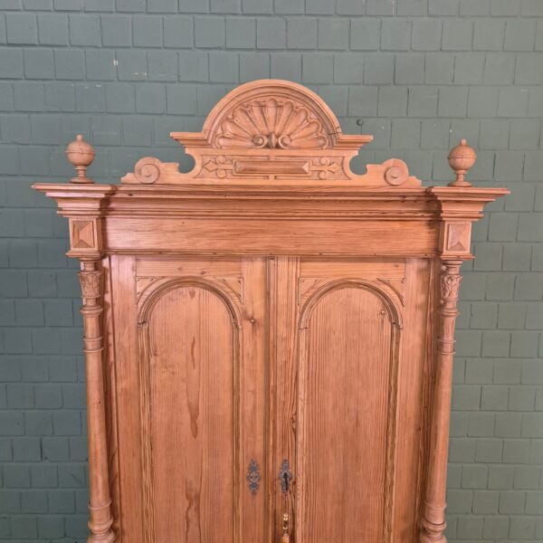 Kledingkast Kast Gründerzeit 1880 Grenen - Afbeelding 9