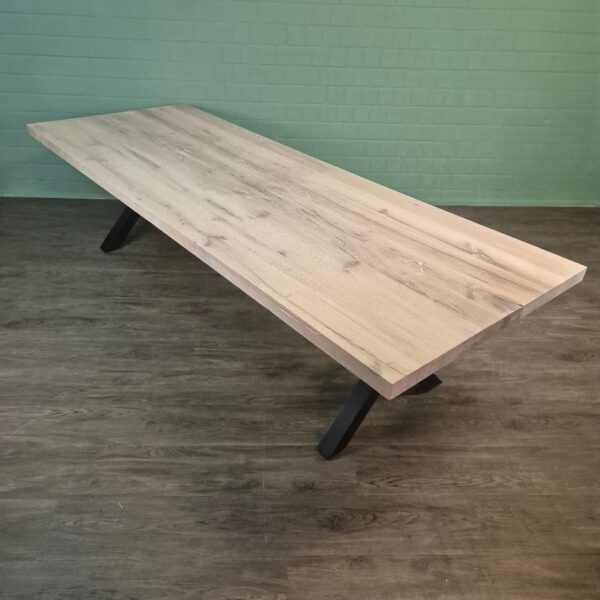 Eettafel Eiken 3,00 m x 1,10 m - Afbeelding 5
