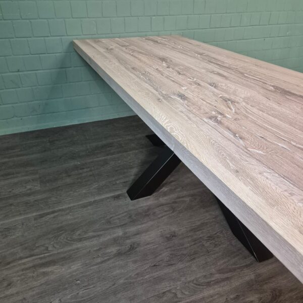 Eettafel Eiken 2,40 m x 1,01 m - Afbeelding 13