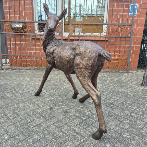 Beeld Tuinbeeld Ree Brons 1,44 m