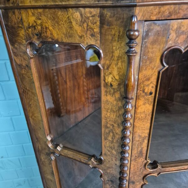 Hoekkast Biedermeier 1850 Noten - Afbeelding 12