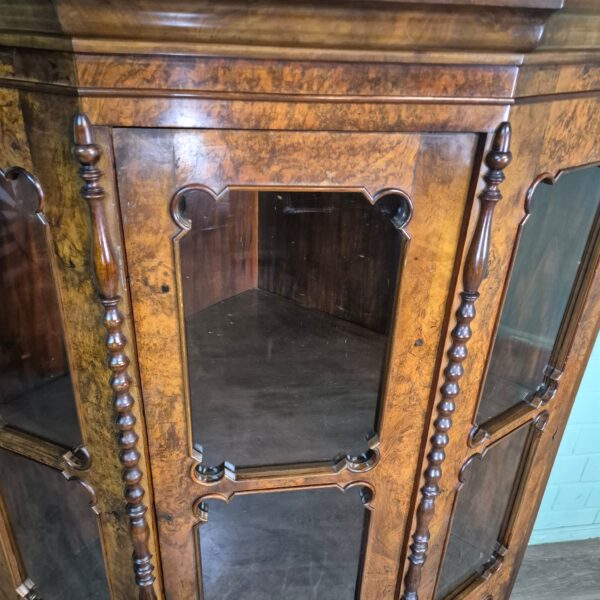 Hoekkast Biedermeier 1850 Noten - Afbeelding 9