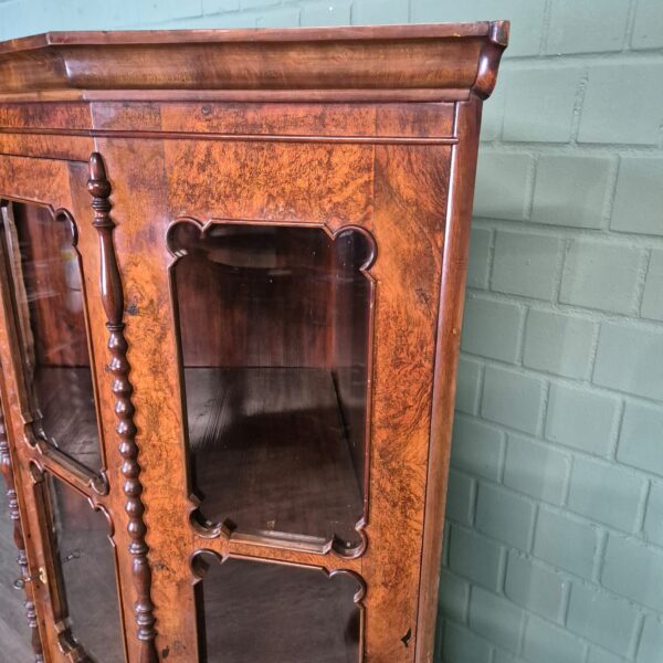 Hoekkast Biedermeier 1850 Noten - Afbeelding 8