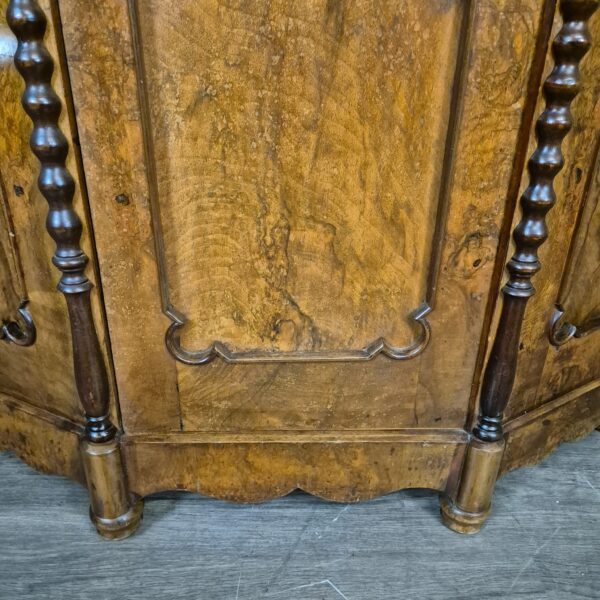 Hoekkast Biedermeier 1850 Noten - Afbeelding 11