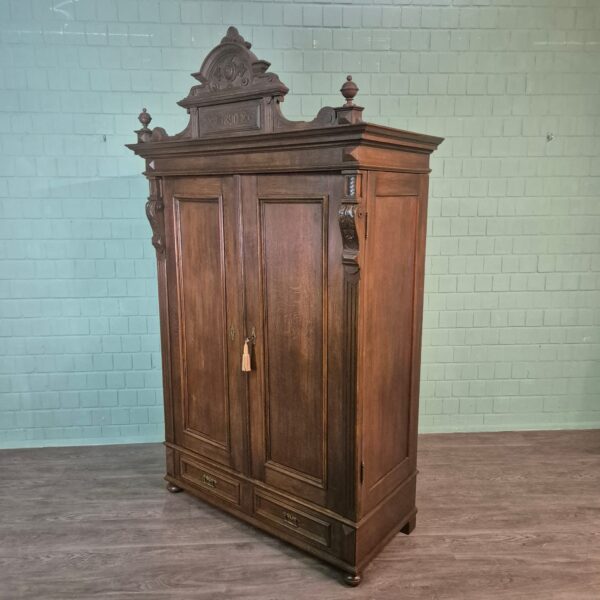 Kast Kledingkast Gründerzeit 1890 Eiken