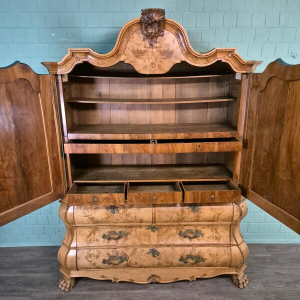 Kast Kabinetkast Barok 1800 Noten - Afbeelding 18