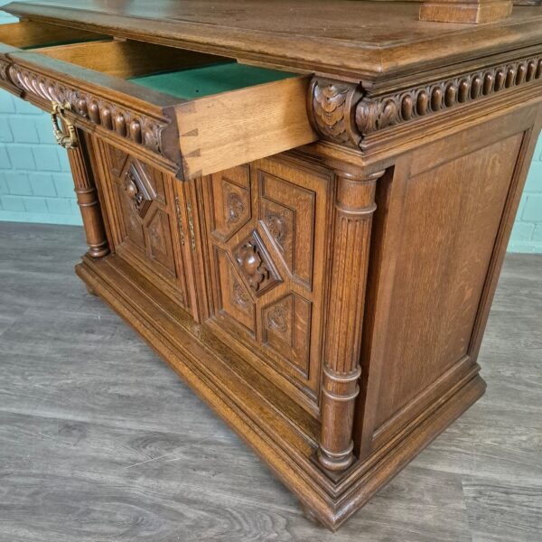 Buffetkast Kast Gründerzeit 1880 Eiken - Afbeelding 20