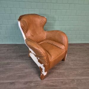 Designer Fauteuil Rundleder Koeienhuid