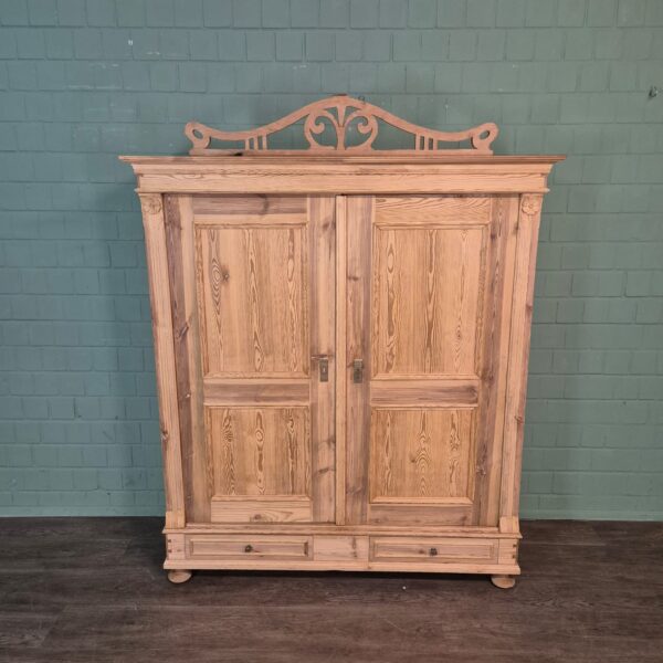 Kast Kledingkast Jugendstil 1900 Grenen - Afbeelding 3