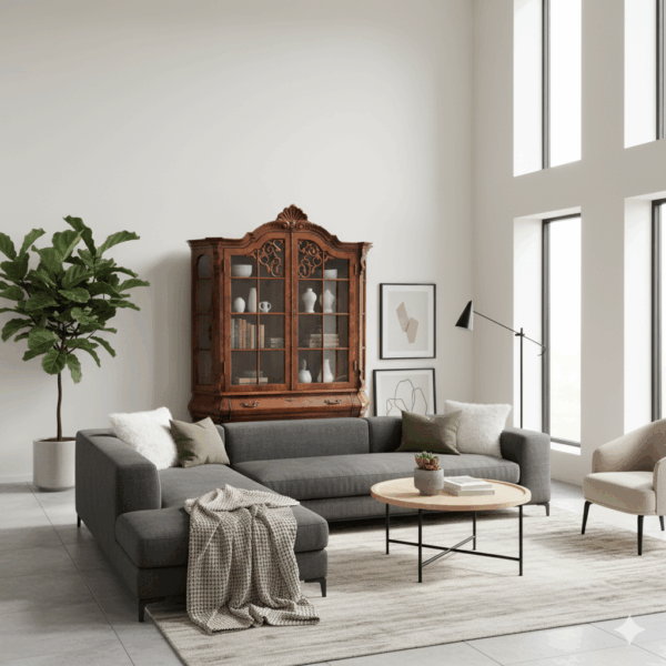Vitrine Kast Neo-barok Noten 1,85 m - Afbeelding 2