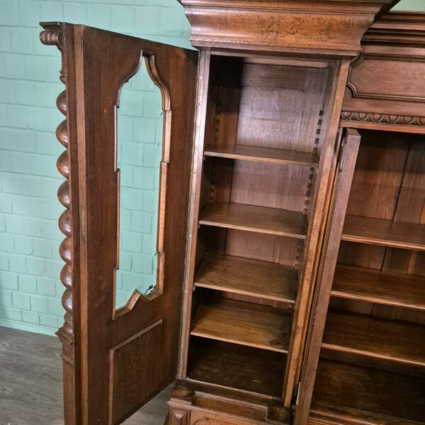 Vitrine Kast Neo-barok 1890 Eiken - Afbeelding 18