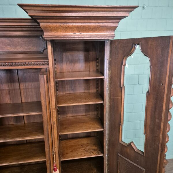 Vitrine Kast Neo-barok 1890 Eiken - Afbeelding 20