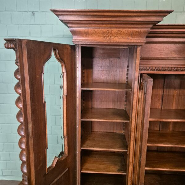 Vitrine Kast Neo-barok 1890 Eiken - Afbeelding 19