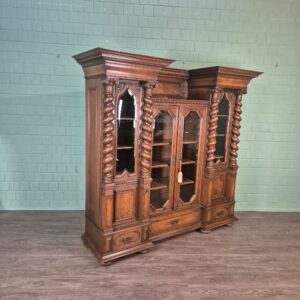 Vitrine Kast Neo-barok 1890 Eiken