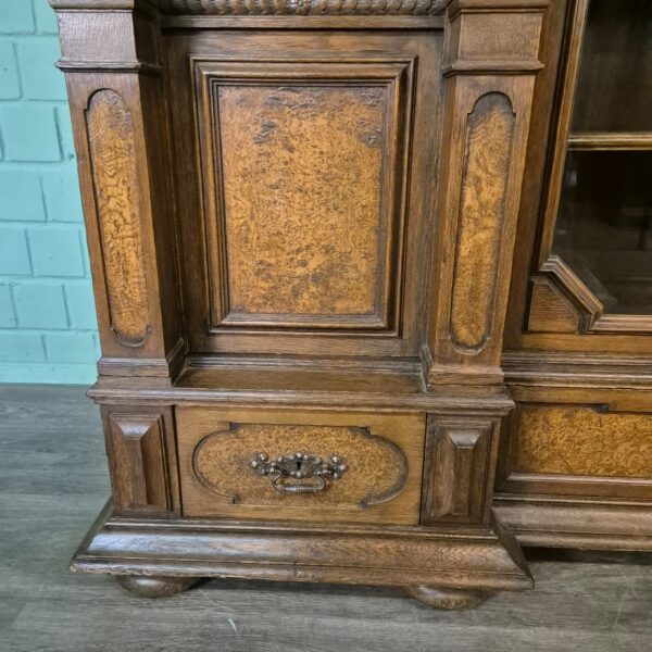 Vitrine Kast Neo-barok 1890 Eiken - Afbeelding 11