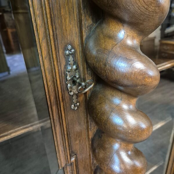 Vitrine Kast Neo-barok 1890 Eiken - Afbeelding 14