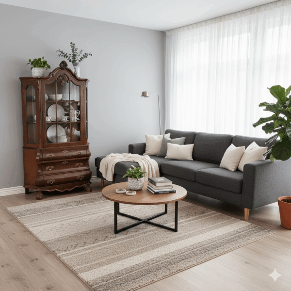 Vitrine Kast Neo-barok Noten 1,10 m - Afbeelding 2