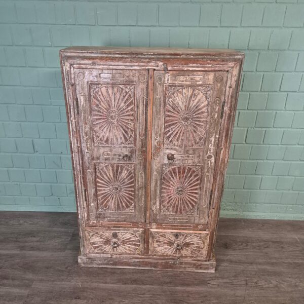 Kast Massief Hout Shabby-Chic 0,85 m - Afbeelding 3