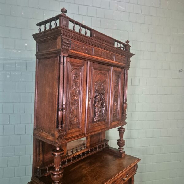 Buffetkast Kast Gründerzeit 1880 Eiken - Afbeelding 5
