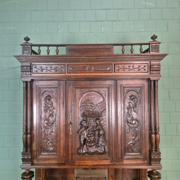 Buffetkast Kast Gründerzeit 1880 Eiken - Afbeelding 18