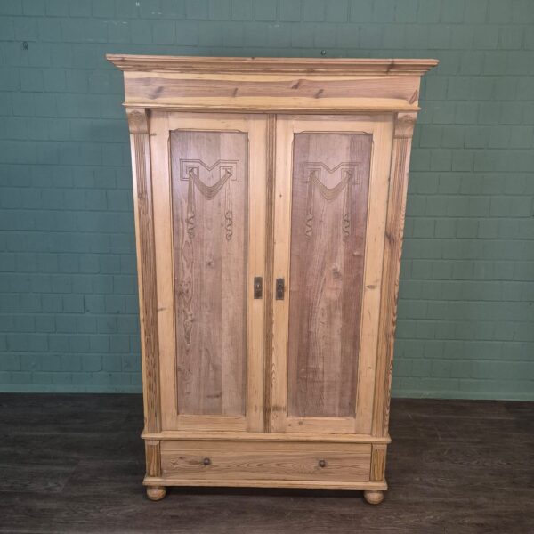 Kast Kledingkast Jugendstil 1900 Grenen - Afbeelding 3