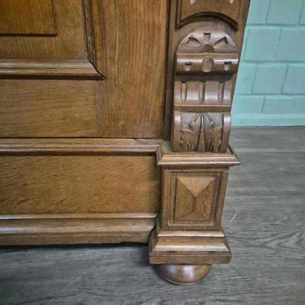 Kast Kledingkast Gründerzeit 1880 Eiken - Afbeelding 7