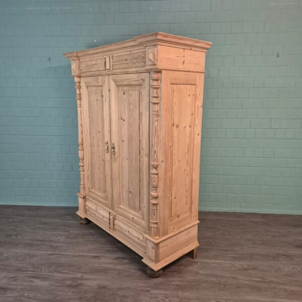 Kast Kledingkast Gründerzeit 1880 Grenen - Afbeelding 4