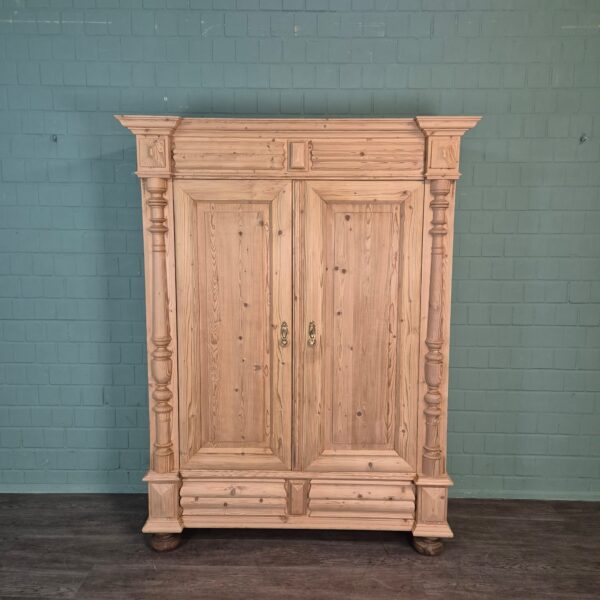 Kast Kledingkast Gründerzeit 1880 Grenen - Afbeelding 3