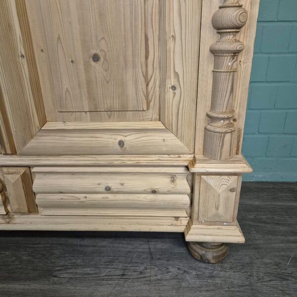 Kast Kledingkast Gründerzeit 1880 Grenen - Afbeelding 9