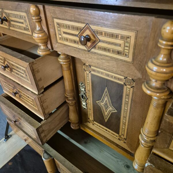 Secretaire Gründerzeit 1880 Grenen - Afbeelding 15