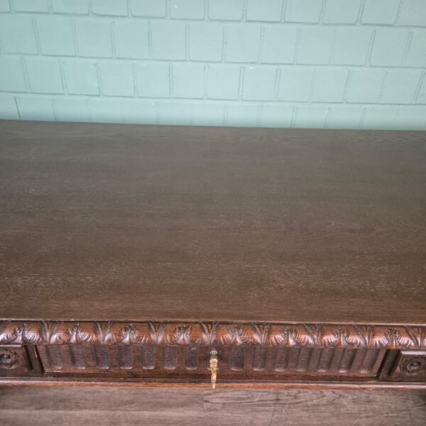 Bureau met Bureaustoel Eiken Neo-barok 1920 - Afbeelding 10