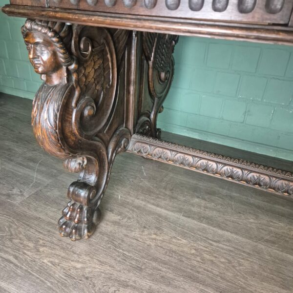 Bureau met Bureaustoel Eiken Neo-barok 1920 - Afbeelding 11