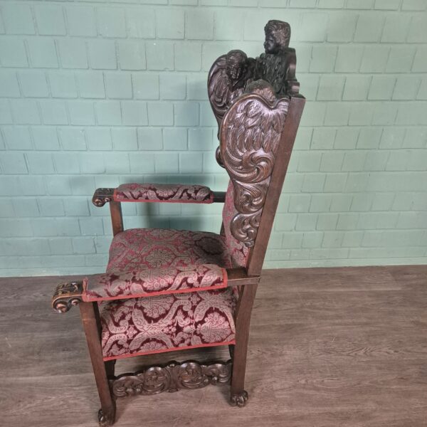 Bureau met Bureaustoel Eiken Neo-barok 1920 - Afbeelding 19